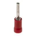 RS PRO Insulated Tin Crimp Pin Connector 22 AWG to 16 AWG, 1.9 mm Pin Diameter, 12 mm Pin Length, Red 452-631