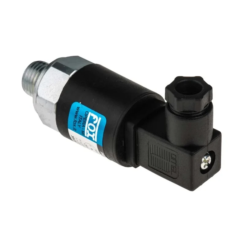 RS PRO Adjustable Steel Pressure Switch 250V AC 500mA Port 1/4 in NC Contact 5 to 50 bar 297-0068