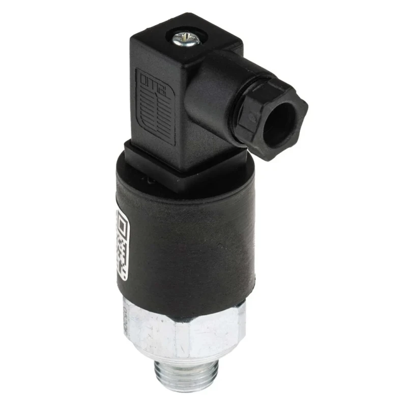 RS PRO Adjustable Steel Pressure Switch 250V AC 500mA Port 1/4 in NC Contact 5 to 50 bar 297-0068