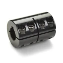 Ruland Rigid Shaft Coupling Black Oxide Steel Clamp Style 30 mm Bore A, 30 mm Bore B, 83 mm Length, 4000 rpm MCLC-30-30-F