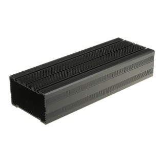 RS PRO Black Anodised Aluminium Heat Sink Case 60.5 mm Height, 285 mm Length, 105 mm Width 297-1336