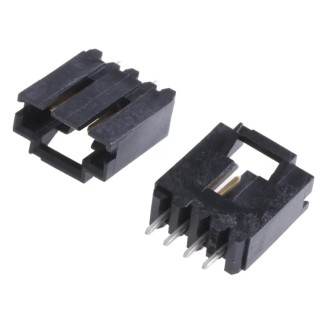 TE Connectivity AMPMODU MTE Series Straight Through Hole PCB Header, 4 Contacts, 2.54 mm Pitch, 1 Row, Shrouded 5-103735-3