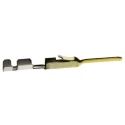 TE Connectivity AMPMODU MTE Series Male Crimp Terminal, 26 AWG Min Crimp, 22 AWG Max, 3A Current, Gold Plated 5-104505-7