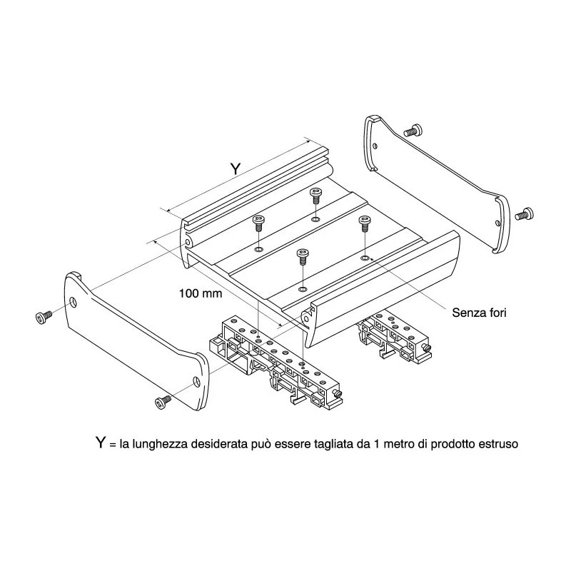 Entrelec 20 000 Series Orange Polyvinyl Chloride PCB Carrier for Use with DIN Rail Terminal 1SNA103885R1000