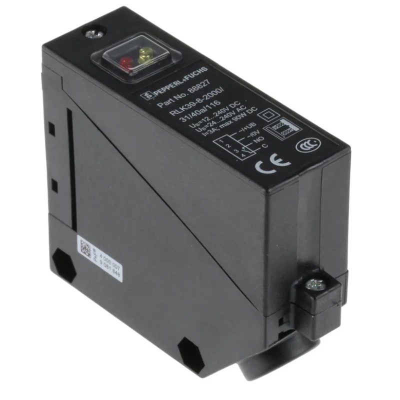 Pepperl + Fuchs Diffuse Photoelectric Sensor Block Sensor 2 m Relay IP67 RLK39-8-2000/31/40A/116