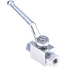 RS PRO Zinc Passivated Steel Hydraulic Ball Valve G 1/4, 2-Port, 500 bar Pressure, Nitrile Rubber & POM-MoS2 Seals 297-5827