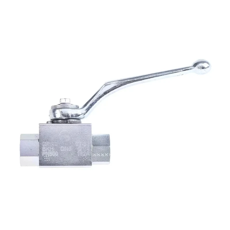 RS PRO Zinc Passivated Steel Hydraulic Ball Valve G 1/4, 2-Port, 500 bar Pressure, Nitrile Rubber & POM-MoS2 Seals 297-5827