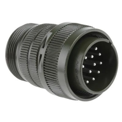 Amphenol Industrial MIL Spec Circular Connector Copper Alloy Straight 17 Way Cable Male 500, 700V AC MS3106A