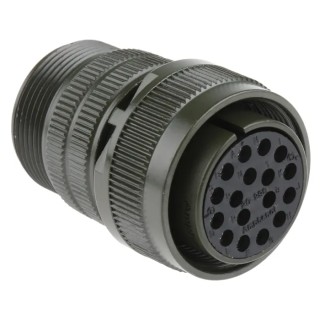 Amphenol Industrial MIL Spec Circular Connector Copper Alloy Straight 17 Way Cable 500, 700V AC 125°C MS3106A 