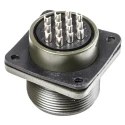 Amphenol Industrial MIL Spec Circular Connector 14 Way Box Mount Copper Alloy Straight Female Male 500, 700V MS3102A