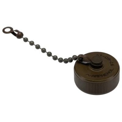 Amphenol Industrial MIL-DTL-5015 Male Dust Cap, Shell Size 14 Aluminium, IP66 Rated, Olive Drab Cadmium Finish 97-60-14
