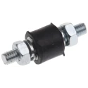 FIBET M4 x 10 mm Anti-Vibration Mount Male to Male Bobbin Natural Rubber 28 mm Height 60 IRHD Shore Hardness 1008VV10-60