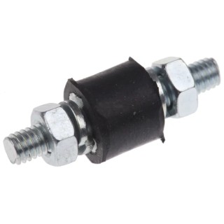 FIBET M4 x 10 mm Anti-Vibration Mount Male to Male Bobbin Natural Rubber 28 mm Height 60 IRHD Shore Hardness 1008VV10-60
