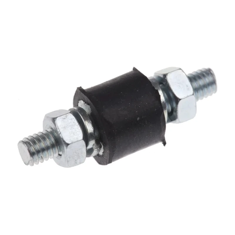 FIBET M4 x 10 mm Anti-Vibration Mount Male to Male Bobbin Natural Rubber 28 mm Height 60 IRHD Shore Hardness 1008VV10-60