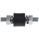 FIBET M4 x 10 mm Anti-Vibration Mount Male to Male Bobbin Natural Rubber 28 mm Height 60 IRHD Shore Hardness 1008VV10-60