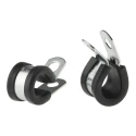 JCS 13 mm ID Black Rubber Zinc Plated Steel P-Clip PCZR13RS