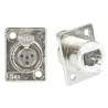 Switchcraft Panel XLR Connector, Straight, 125V, Female, 4 Contacts, Silver Plating TY4F