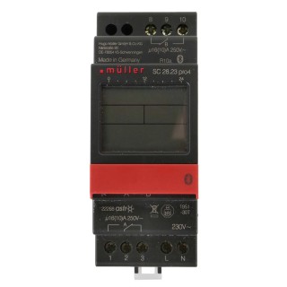 Muller Digital DIN Rail Time Switch 2-Channel 230V AC SC 28.23 PRO4 230V 50-60HZ
