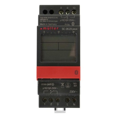 Muller Digital DIN Rail Time Switch 2-Channel 230V AC SC 28.23 PRO4 230V 50-60HZ