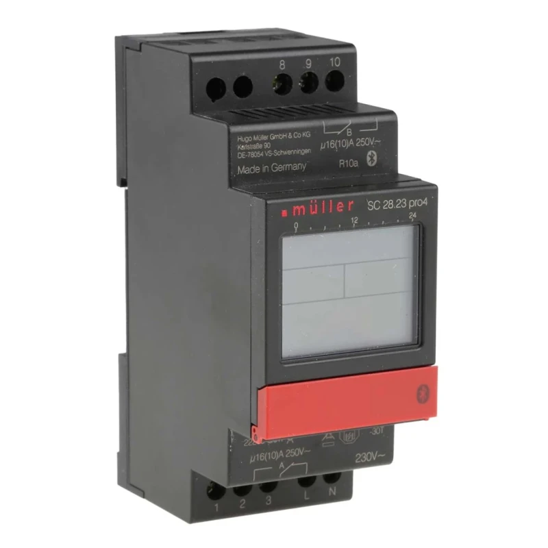 Muller Digital DIN Rail Time Switch 2-Channel 230V AC SC 28.23 PRO4 230V 50-60HZ