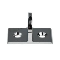 Pinet Brass Hasp & Staple, Padlockable Chrome Plated Brass with 6.3 mm Staple Hole Diameter and 35 mm Length 299-5562