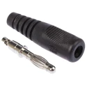 Schutzinger Black Male Banana Plug 4 mm Connector, Plug Termination, 50V, 16A, Nickel Plating 1701122-01/RS