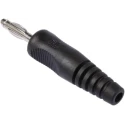 Schutzinger Black Male Banana Plug 4 mm Connector, Plug Termination, 50V, 16A, Nickel Plating 1701122-01/RS