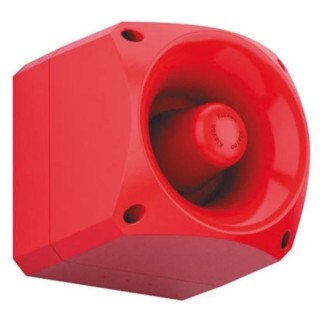 Klaxon PNV Series Red Siren IP66 AC 110, 230 V, 110 dB Sound Level at 1m 