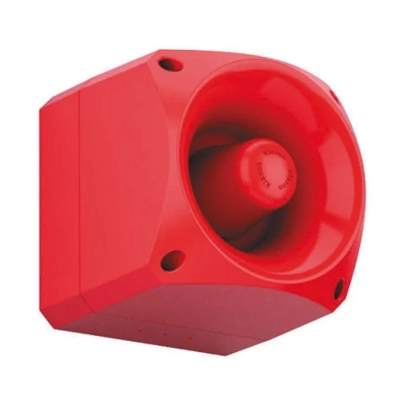 Klaxon PNV Series Red Siren IP66 AC 110, 230 V, 110 dB Sound Level at 1m 