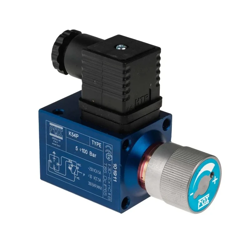 RS PRO Adjustable Pressure Switch NC 5 bar to 100 bar, 1/4 in Port Size, 250 V AC, Oil Media, IP65, Model 296-9995