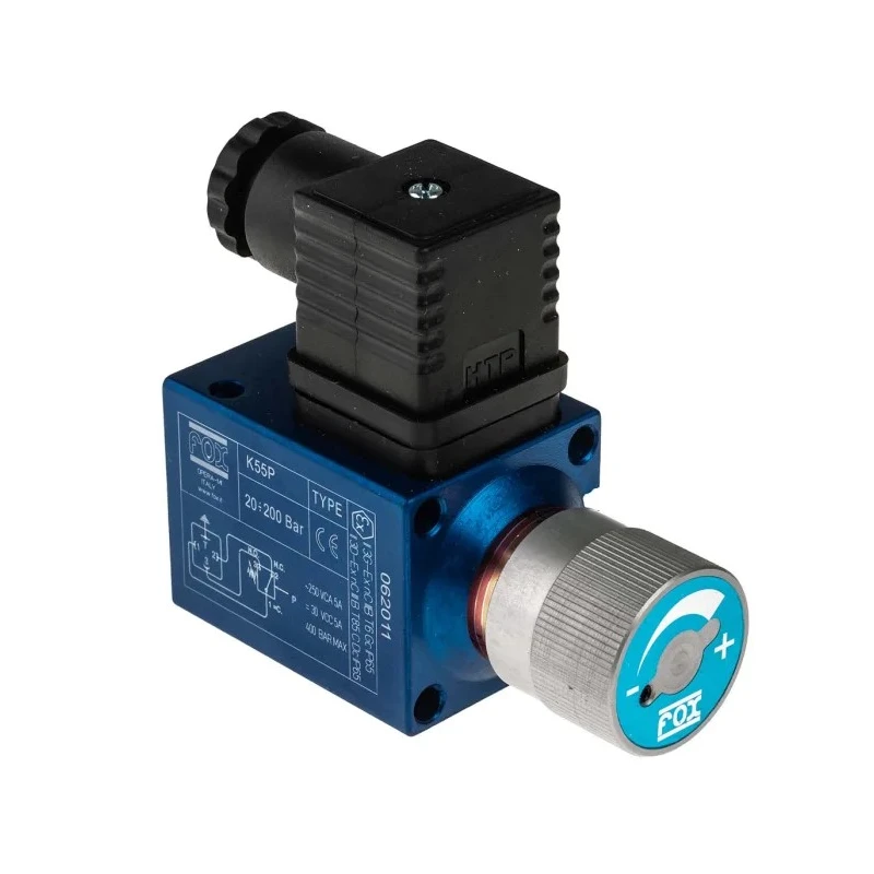RS PRO Adjustable Pressure Switch NC 20 bar to 200 bar, 250V AC, 0.5A Load, Anodised Aluminium 297-0002
