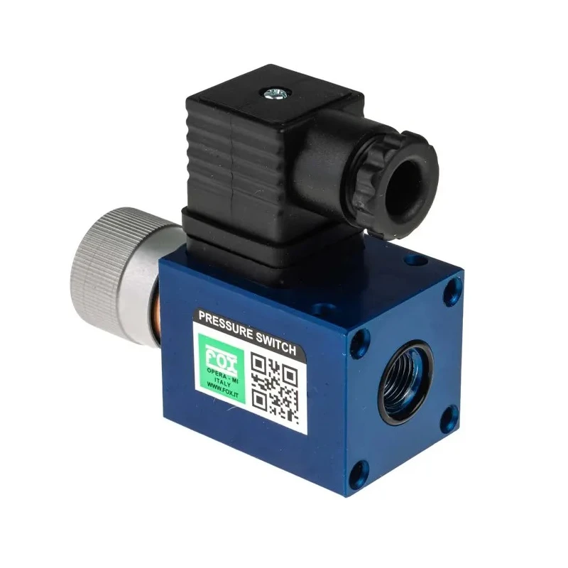 RS PRO Adjustable Pressure Switch 1/4 in Port Size, NC Contact 500mA, 2 to 40 bar, 250V AC, IP65, Italy 296-9989
