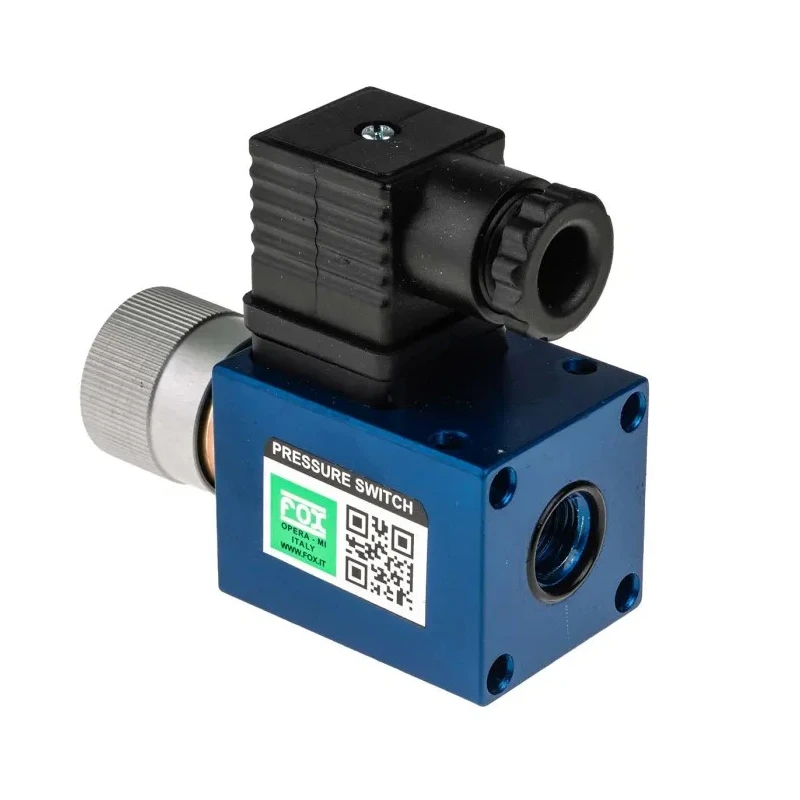 RS PRO Adjustable Pressure Switch NC 20 bar to 200 bar, 250V AC, 0.5A Load, Anodised Aluminium 297-0002
