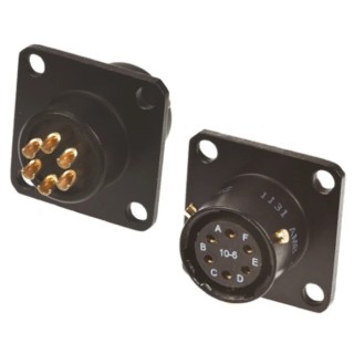 Amphenol Limited MIL Spec Circular Connector 26 Contacts Copper Straight Panel Mount Bayonet 700V 7.5A 62LC-12E16-26SN(771)