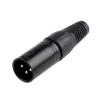 RS PRO Cable XLR Connector, Straight Male, 3 Way, Silver Plating 455-122