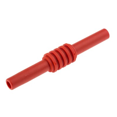 Staubli Red Banana Coupler with Brass Contacts and Nickel Plated 1kV 32A 66.9123-22