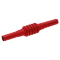 Staubli Red Banana Coupler with Brass Contacts and Nickel Plated 1kV 32A 66.9123-22