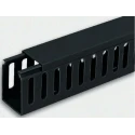 RS PRO Black Open Slot Cable Trunking W60mm x D60mm x L2m Polyvinyl Chloride W60mm