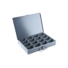 Durham Grey Steel 16 Cell Compartment Box 50 mm Height x 339 mm Width x 234 mm Depth 303-4652