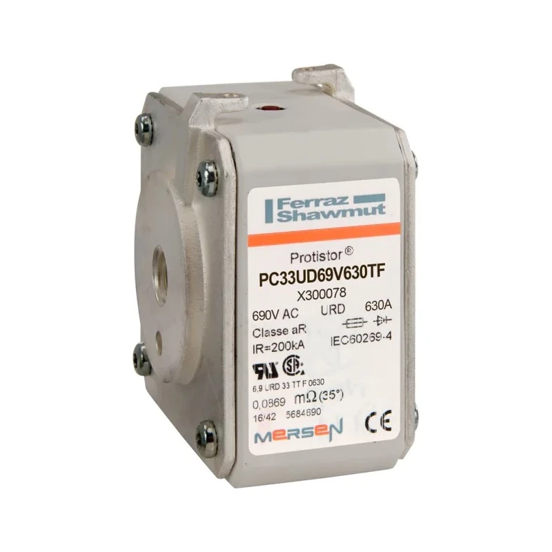 Mersen 630A Size 33 FF Square Body Fuse 700V High Rupture Capacity X300078 / PC33UD69V630TF