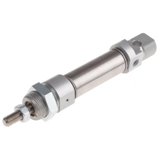 RS PRO Pneumatic Piston Rod Cylinder 20mm Bore 25mm Stroke ISO 6432 Series Single Acting 304-3319