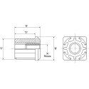 Nu-Tech Engineering Square Nylon Tube Insert A021/007