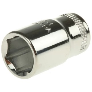 Bahco 1/4 in Drive 14 mm 6 Point Square Socket Polished Alloy Steel 24.7mm Length 6700SM-14