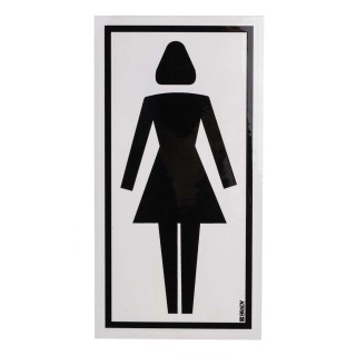 Brady Amenities Polyethylene Terephthalate Yellow, Black Location Female Pictogram Sign PIC 465-075X150-B7541 (BRANDED)