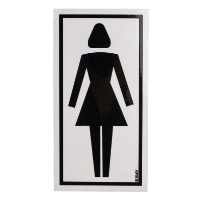 Brady Amenities Polyethylene Terephthalate Yellow, Black Location Female Pictogram Sign PIC 465-075X150-B7541 (BRANDED)