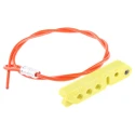 Brady Yellow 3-Lock Lockout Nylon Cable Lockout Device, 7 mm SCISSOR LOCKOUT: YELLOW SCISSOR LOCK W/3
