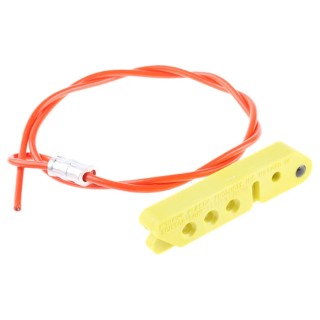 Brady Yellow 3-Lock Lockout Nylon Cable Lockout Device, 7 mm SCISSOR LOCKOUT: YELLOW SCISSOR LOCK W/3