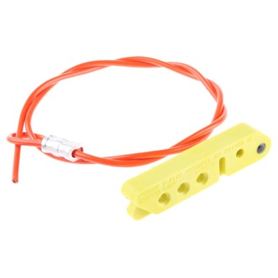 Brady Yellow 3-Lock Lockout Nylon Cable Lockout Device, 7 mm SCISSOR LOCKOUT: YELLOW SCISSOR LOCK W/3