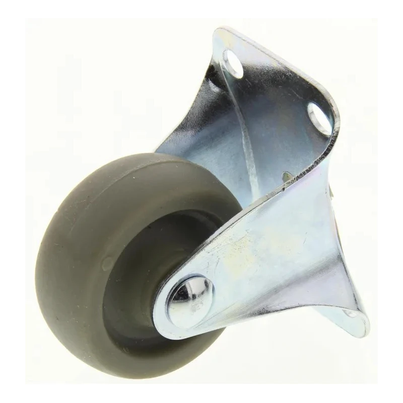 Guitel Hervieu Fixed Castor, 12 kg Capacity, 32 mm Wheel Diameter, Thermoplastic Rubber, Pressed Steel Frame 55121100