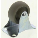 Guitel Hervieu Fixed Castor, 12 kg Capacity, 32 mm Wheel Diameter, Thermoplastic Rubber, Pressed Steel Frame 55121100